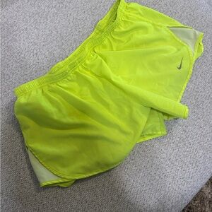 Nike Women's Neon Yellow Running Shorts